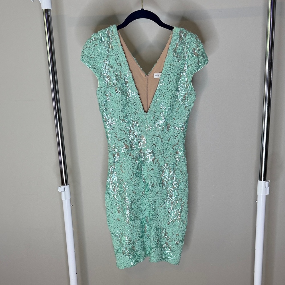 Dress the Population Mint Sequin Dress